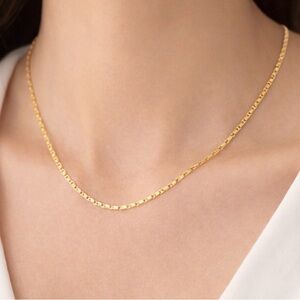 NWT 18K Gold Plated Chain Necklace | Minimalist Dainty Layering Jewelry